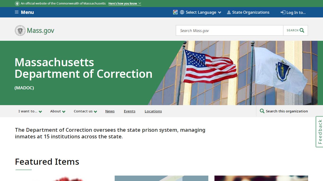 Massachusetts Department of Correction | Mass.gov